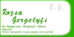 rozsa gergelyfi business card